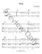 Sing piano sheet music cover